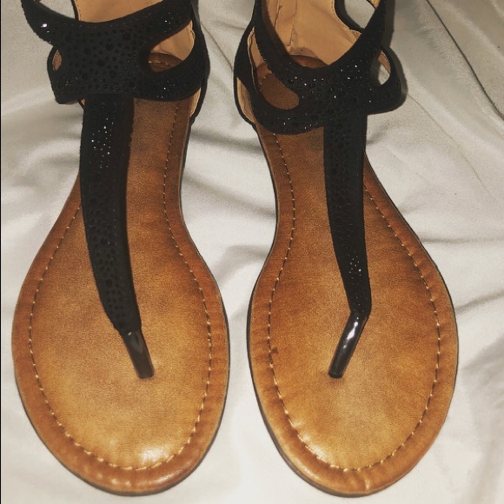 🌺Black Stone Sandals Sz9🌺